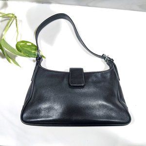 Coach Hamptons Black Leather Handbag #A1S-7789